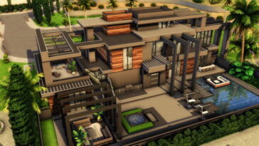 Super Modern Mansion by plumbobkingdom at Mod The Sims 4