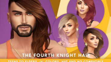 The Fourth Knight Hair MALES by SonyaSimsCC at TSR