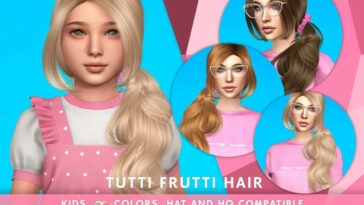 Tutti Frutti Hair for Kids by SonyaSimsCC at TSR