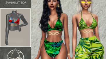 Vibras Set Swimsuit Top by Camuflaje at TSR