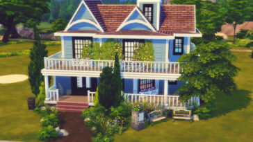 Victorian Blue Shell House by GenkaiHaretsu at TSR