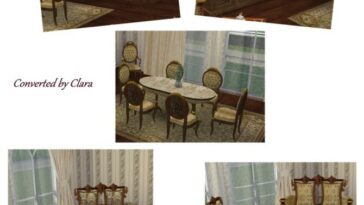 Victorian Dining Room Vitasims2 Conversion by Clara at All 4 Sims