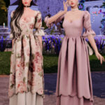 Vintage Big Ribbon Wedding Dress & Rose Crown at RIMINGs