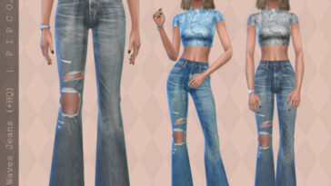 Waves Jeans (Flared) by Pipco at TSR