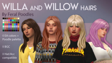 Willa and Willow Hairs at Feral Poodles
