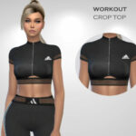 Workout Crop Top (SET) by Puresim at TSR