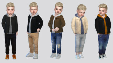 Zael Moto Jacket for Toddlers by McLayneSims at TSR