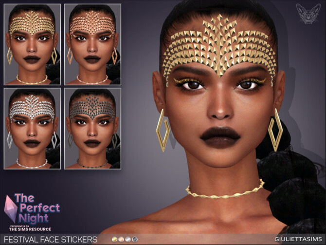 Festival Rhombus Face Stickers (2 items) by feyona at TSR